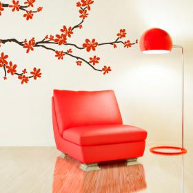 Vinyl branch tree with flowers
