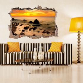 Vinyl 3D rocks in the sea