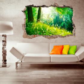 Vinyl wall-broken nature 3D