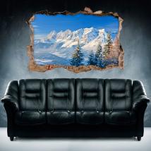 Vinyl 3D snowy mountains