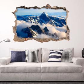 Vinyl 3D clouds in the mountains