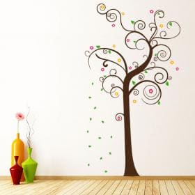 Vinyl decorative multi-colored tree