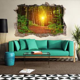 Vinyl sunset forest 3D