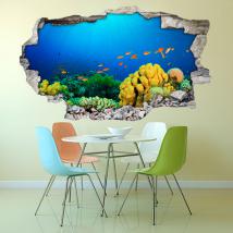 Vinyl wall marine life 3D