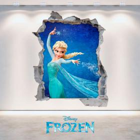 Disney Frozen 3D vinyl hole wall