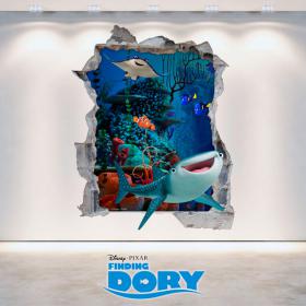 Vinyl 3D Disney Dory looking for hole wall