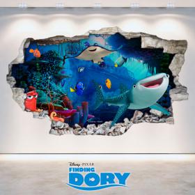 Disney vinyl looking for Dory 3D hole wall