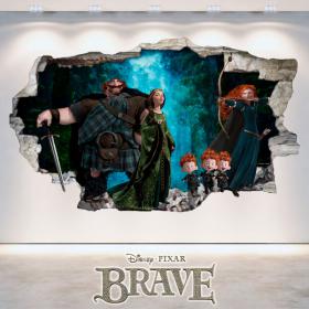Vinyl Disney Brave hole wall 3D