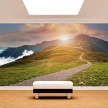 Photo wall murals mountain sunset