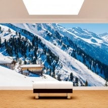 Photo wall murals snowy mountains