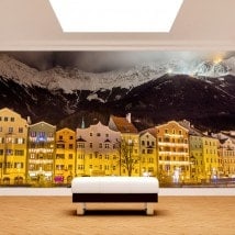 Photo wall murals Innsbruck Austria of night