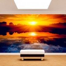 Fotomural Sun sunset sea