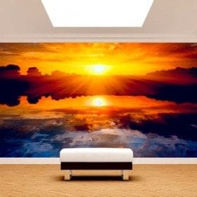 Fotomural Sun sunset sea