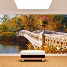 Fotomural bridge on the Lake