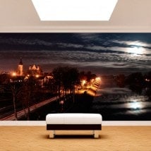 Photo wall murals city at night