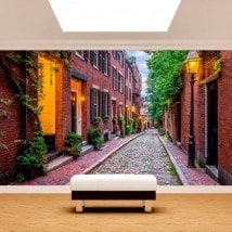 Photo wall murals Boston streets