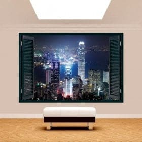 Window 3D Hong Kong City