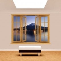 3dwindow Mount Fuji Lake Kawaguchi