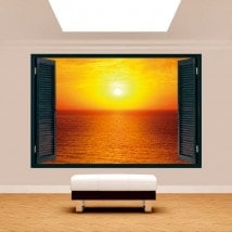 Windows 3D Sun sunset on the sea