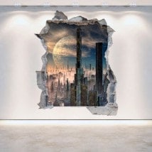 3D vinyl hole wall Scifi science fiction