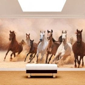 Photo wall murals stampede of horses