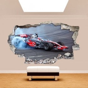 Vinyl wall broken 3D Formula 1