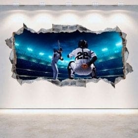 Vinyl hole wall 3D baseball