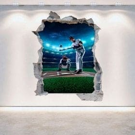 Vinyl wall broken Baseball 3D