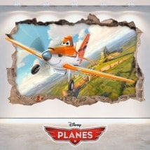 Children's vinyl Dusty planes 3D
