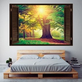 3D tree in the forest window