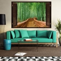 3D bamboo window ladders