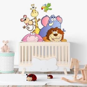 Vinyl adhesive children's animal Zoo