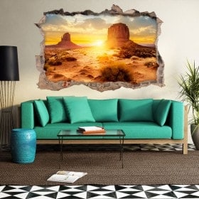 Vinyl 3D sunset in the desert