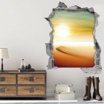 Vinyl 3D Sun in the desert