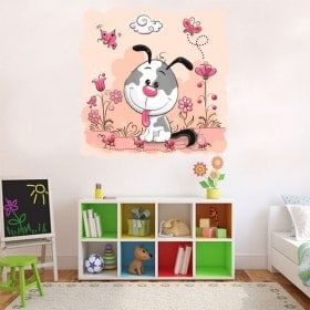Children's vinyl dog and nature