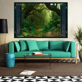Vinyl windows 3D magical nature