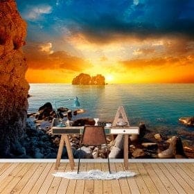 Photo wall murals sunset on the sea