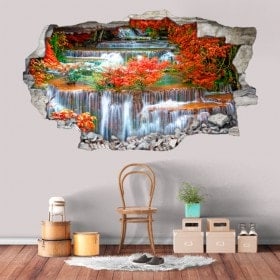 Vinyl 3D waterfalls in nature