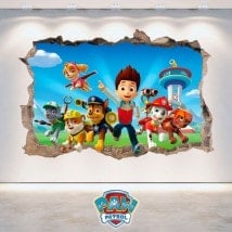 Vinyl wall rotating patrol dog 3D