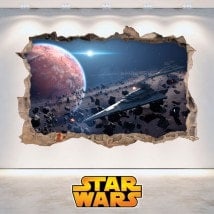 Vinyl walls Star Wars hole 3D