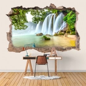 Vinyl wall waterfalls nature 3D