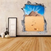 Vinyl wall 3D pyramids of Giza