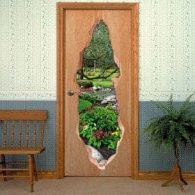 Vinyl doors 3D flowers in spring