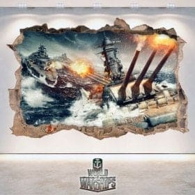 Decorative vinyl 3D World Of Warships
