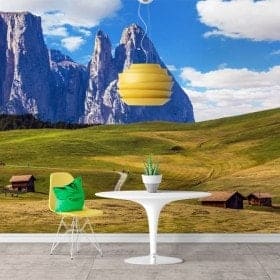 Jagged mountains photo wall murals