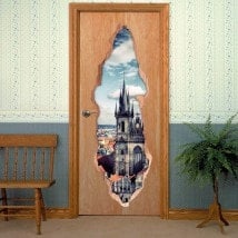 Vinyls for doors church Our Lady of Tyn Prague