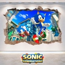 Decorative vinyl 3D Sonic Generations