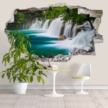 Vinyl 3D waterfalls in the forest