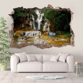 Vinyl waterfalls in 3D nature