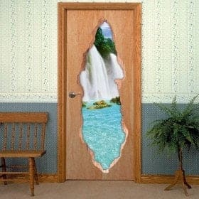 Vinyl door waterfalls 3D